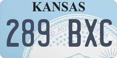 KS license plate 289BXC