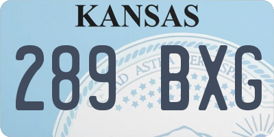 KS license plate 289BXG