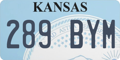 KS license plate 289BYM