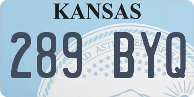 KS license plate 289BYQ