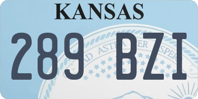 KS license plate 289BZI