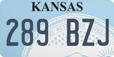 KS license plate 289BZJ