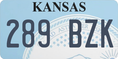 KS license plate 289BZK