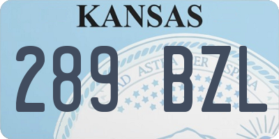 KS license plate 289BZL