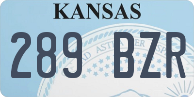 KS license plate 289BZR
