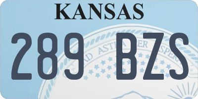 KS license plate 289BZS