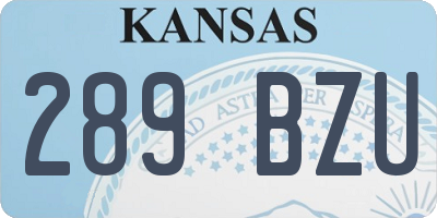 KS license plate 289BZU