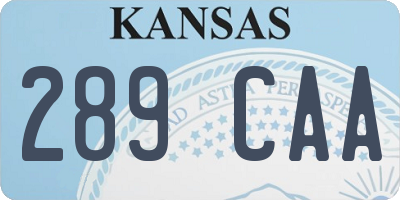 KS license plate 289CAA