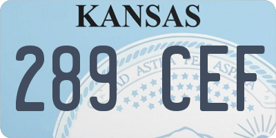 KS license plate 289CEF