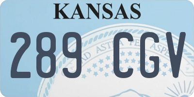 KS license plate 289CGV