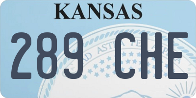 KS license plate 289CHE