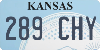 KS license plate 289CHY