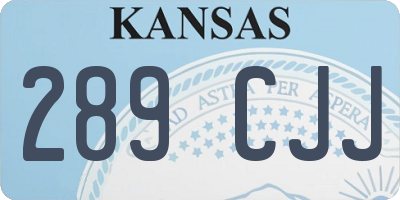 KS license plate 289CJJ