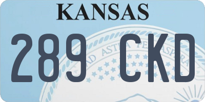 KS license plate 289CKD