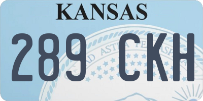 KS license plate 289CKH