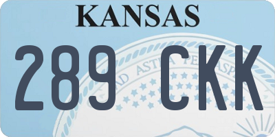 KS license plate 289CKK