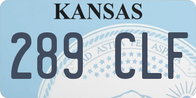KS license plate 289CLF