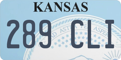 KS license plate 289CLI