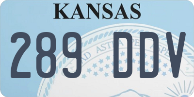 KS license plate 289DDV