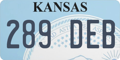 KS license plate 289DEB
