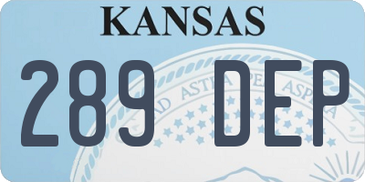 KS license plate 289DEP