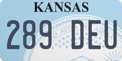 KS license plate 289DEU