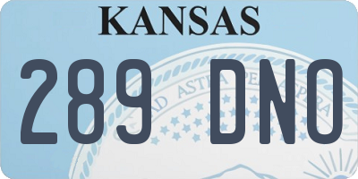 KS license plate 289DNO