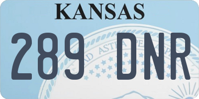 KS license plate 289DNR