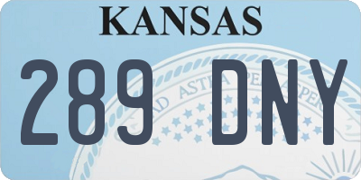 KS license plate 289DNY