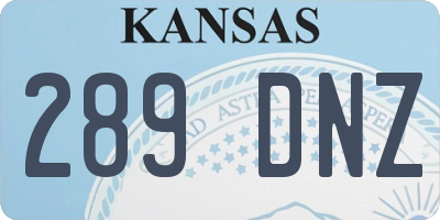 KS license plate 289DNZ
