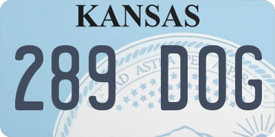 KS license plate 289DOG