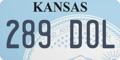 KS license plate 289DOL