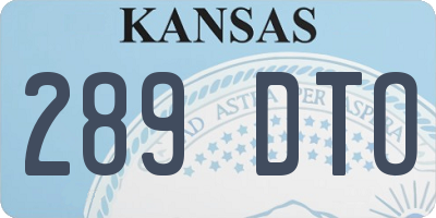 KS license plate 289DTO