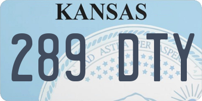 KS license plate 289DTY