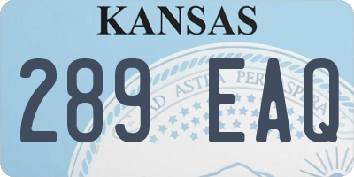 KS license plate 289EAQ