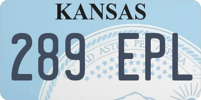 KS license plate 289EPL