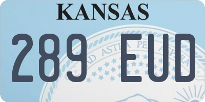 KS license plate 289EUD