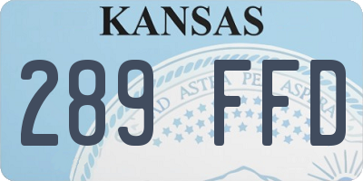 KS license plate 289FFD