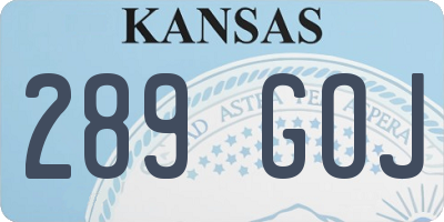 KS license plate 289GOJ