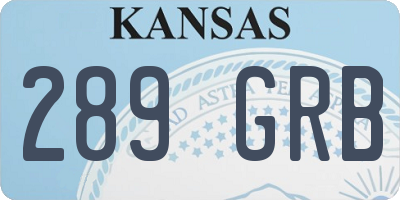 KS license plate 289GRB