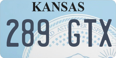 KS license plate 289GTX