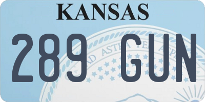 KS license plate 289GUN