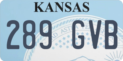 KS license plate 289GVB