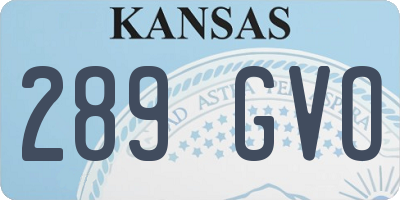 KS license plate 289GVO