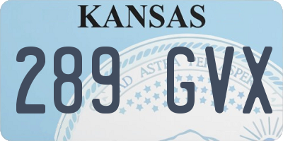 KS license plate 289GVX