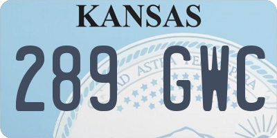 KS license plate 289GWC