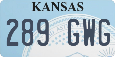 KS license plate 289GWG