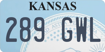 KS license plate 289GWL
