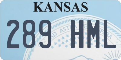 KS license plate 289HML