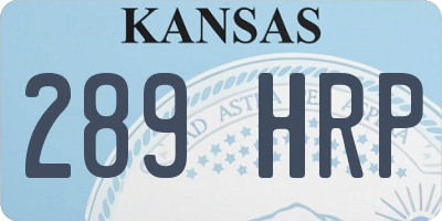 KS license plate 289HRP